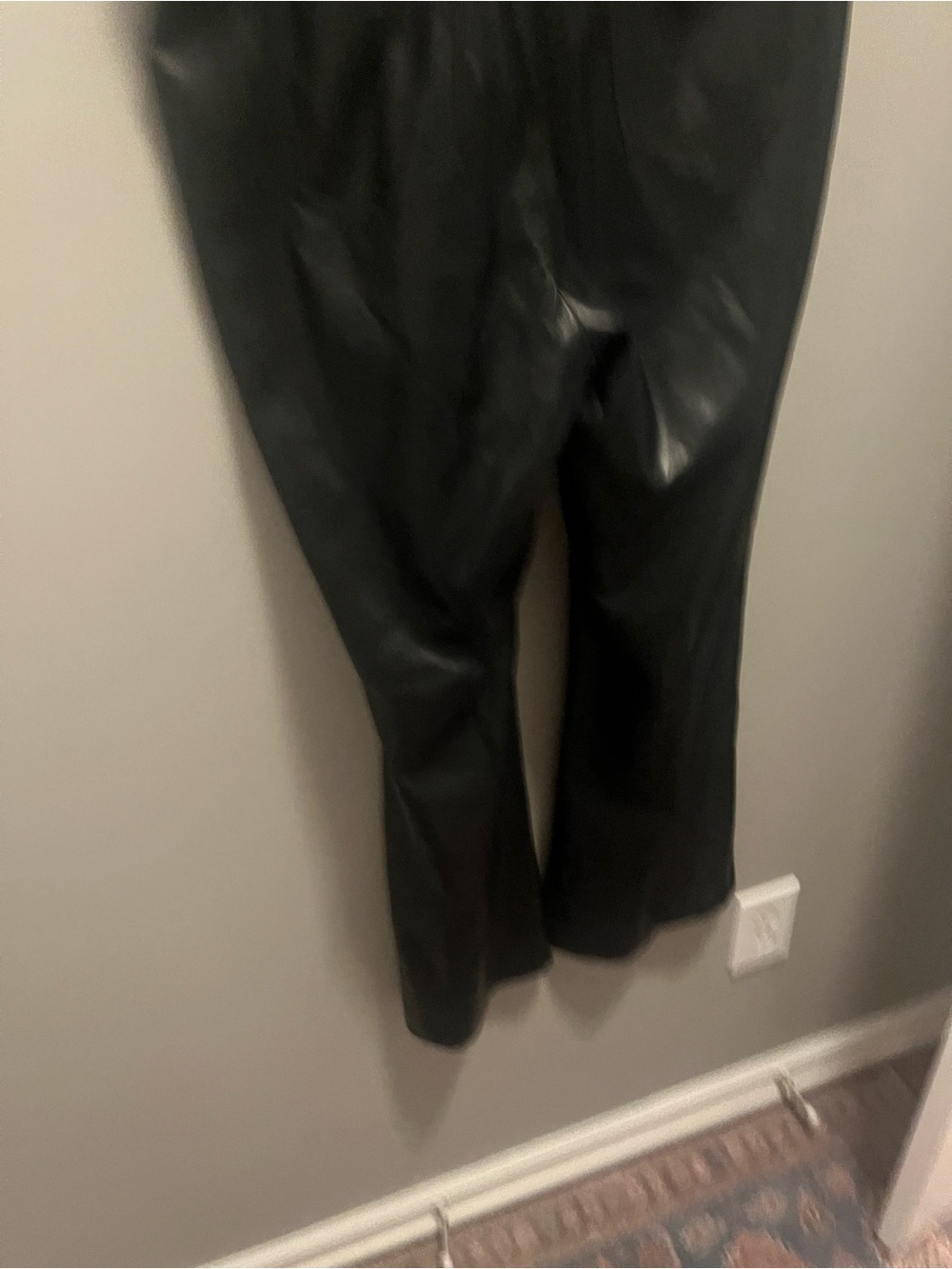 Marc New York Black Faux Leather Women's Pants